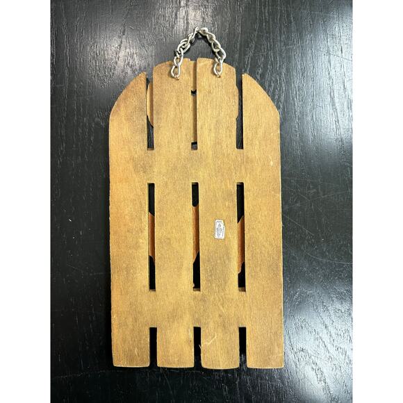 Vintage- Welcome Sign- Chickens- farmhouse tulips- wooden mini wall hanger - Picture 2 of 5